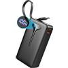 Hosgubo Power Bank, 10000mAh Mini Caricatore Portatile 22.5W Ricarica Rapida, Ultra Portatile Powerbank con USB C Cavo Integrato, Batterie Esterna di 3 porte uscita per iPhone 16 Samsung Xiaomi Android iPad