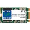 GLOBAL MEMORY 2TB M.2 2242 PCIe Gen3 x2 NVMe B+M KEY SOLID STATE DRIVE (SSD) PER PORTATILE/PC desktop/server/postazioni di lavoro/schede madri