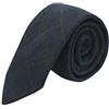 King & Priory Cravatta a quadri blu navy e verde scuro, tweed, tartan, plaid, Blu, Taglia unica