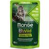 Monge Bwild Grain Free Bocconcini in Salsa per Gatti Adulti Sterilizzati da 85 gr Gusto Cinghiale con Ortaggi