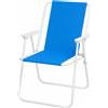 Sedia Pieghevole da Spiaggia di colore Azzurro 49x45x74 cm - 1