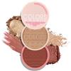 Boobeen Polvere di Fard ed Evidenziatore, Palette di Fard ed Evidenziatori Naturali sfumabili, Arrossire Impermeabile per Guance, Blush Rosa per un Finish Shimmer o Opaco