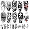 FOSDICK 20 Fogli Tatuaggi Temporanei, Trasferelli Adulti, Tatuaggio Temporaneo, Tatuaggi Finti Uomo Donne, 10 Corpo Mano Avambraccio Spalla Tatoo Temporanei con 10 Piccoli Temporary Tattoo Neri