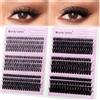 WENDY LASHES Ciglia Finte Ciuffetti,6 Stili Extension Ciglia Soffici,30D-40D-50D-60D-80D-100D C-Curl 10-16mm Look Naturale Lash DIY Fai Da Te per Principianti