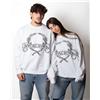 Moschino Felpa Moschino girocollo con ricamo logato "Laurel crown"