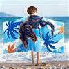 WERNNSAI Telo Mare per Bambini Dinosauro - 76 x 150 cm Asciugamani Microfibra e Resistente Alla Sabbia, Asciugamano da Piscina Leggero e ad Asciugatura Rapida Adattoper Spiaggia Viaggi