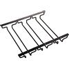 Dianoo 27,5 cm nero bicchiere di vino rack sotto il gabinetto, bicchieri di vino di stoccaggio, appeso calici rack per bar sala da pranzo, 3 file
