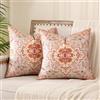 Miuyunya 2 Pezzi Federe Cuscini Divano 40x40 Moderni Bohémien Fodera per Cuscino con Cerniera Invisibile Motivo Boho Mandala Copricuscini Decorativo per Soggiorno Camera Balcone Esterno