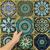 Hode 24 Pezzi Adesivi per Piastrelle, Mosaico Piastrelle Adesive Muro, Mattonelle Adesive, Paraschizzi Adesivo, Cucina Bagno PVC Impermeabile (15x15cm Oro)