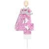 Tinoaly Candela di Compleanno Rosa con Numero, Corona Scintillante Farfalla Scintillante Paillettes Decorazione per Torta per Feste di Compleanno Matrimoni Anniversari Celebrazioni (Numero 4)