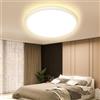 OTREN Plafoniera LED Soffitto, 24W Lampada da Soffitto, 3000K Lampada Luce Moderna IP44 Impermeabile Plafoniera Bagno per Camera da Letto, Cucina, Soggiorno, Ufficio, Balcone, Ø27CM