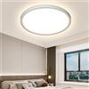 OTREN Plafoniera LED Soffitto 40CM, Lampada Bagno Moderna Rotondo, 4000K Lampadario Luce per Soggiorno, Camera da Letto, Cucina, Ufficio, Balcone, IP44
