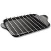 RISOLI Piastra grill rigata risolì con 8 spiedini in alluminio antiaderente cm 47x26 - Nero - Alluminio Pressofuso Ad Alto Spessore,antiaderente Teflon Profile,acciaio