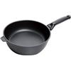 RISOLI Padella alta un manico ergo risolì in alluminio antiaderente per induzione cm 20 - Nero - Alluminio Pressofuso Ad Alto Spessore,antiaderente Teflon Profile,bakelite