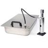 100% CHEF Coperchio gastronorm 1/1 con valvola per affumicatore 100% chef in acciaio - Acciaio,nero - Acciaio Inox,gomma