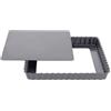 DE BUYER Tortiera quadra festonata de buyer con fondo mobile in acciaio inox antiaderente cm 18 - Nero - Acciaio Inox Antiaderente