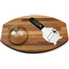 SAP Tagliere in legno con cupola e tagliatartufi in acciaio inox sanelli ambrogio - Acciaio,legno,vetro
