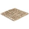 100% CHEF Piatto braided quadro 100% chef in porcellana cm 22,5 - Porcellana - Marrone,bianco