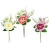 Flair Flower Ramo di rose, 24 cm, set di 3 bouquet di rose artificiali, bouquet di fiori di seta, bouquet di fiori, decorazione floreale, decorazione per la decorazione di nozze