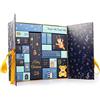 Esportic Calendario dell'Avvento, 24 scatole Colorate per Installazione e riempimento, riutilizzabili, Bambini e Adulti, Calendario di Natale, 33,00 x 30,50 x 8,50 cm