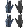 PATIKIL Guanto da Biliardo 3 Dita Mano Sinistra, 2pz Guanti da Biliardo Accessori per Stecche da Biliardo per Sparatutto Carambola Stecca da Biliardo Sport, Nero Viola