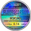 LAZER LINE Filo da Pesca Trasparente Fluorocarbon 100m DIA 0,16mm Test 2,2kg - Lenza da Pesca Trota Lago Carpa Luccio - Lenze Spinning per Aqua Dolce e Salata - Method Feeder Kit - Fishing Accessories