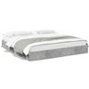 IKAYAA Letto Matrimoniale con contenitore 180x200 Giroletto Matrimoniale Legno con Cassetti Struttura Letto Giroletto Moderno in Legno Multistrato-Grigio cemento-180 x 200 cm