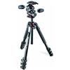 Manfrotto Kit Treppiede 190XPRO a 4 Sezioni in Alluminio con Testa su 3 Assi, Kit Professionale Accessori Fotografia, Treppiede Fotocamera con Testa 3-Vie per fotocamera mirrorrless, DSLR