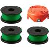 StarRing Confezione da 4 bobine di ricambio per decespugliatore Black & Decker A6486 A6482 GL7033 GL8033 GL9035 accessori 3 bobine linea -6 m (20 piedi) 1 copertura bobina
