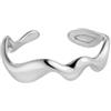Purelei® Abstract Wave Ring - Fidget - Anello da donna in acciaio inox durevole - Anelli impermeabili - Disponibile in misure regolabili da 52 a 56 - Gioiello da donna, Anpassbar (50-56), Acciaio