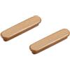 KOVNISE 2 tiranti per armadietti, in legno massello di faggio, colore legno originale, stile rustico retrò, stile semplice, per armadietti, porte, cassetti, cassettiere, armadi, maniglie in legno (64