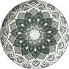 HOME DECO FACTORY Servizio Piatti 12 Pezzi Mandala Pratico Verde | Ceramica, servizio piatti 12 pezzi, motivo mandala, design elegante e pratico, servizio da tavola, verde