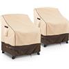 Kylinlucky Coperture impermeabili per mobili da giardino, per sedie, sedie da giardino fino a 83 x 86 x 88 cm (larghezza x profondità x altezza), confezione da 2