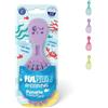 PONETTE FRIENDSEA - Spazzola per capelli districante anti ironi per bambini, viola, compatta, da viaggio, in plastica riciclata, polpillo, divertente, bambini, ragazze, senza tirare, riciclabile,