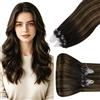 Hetto extension Microring Balayage Marrone Scuro con Chiaro 45cm 50Ciocche