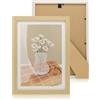 FuninCrea Cornice portafoto formato A4, per parete e tavolo, personalizzata, formato A4, in legno, per puzzle decorativo fotografico, certificato (Burlywood, A4)