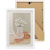 FuninCrea Cornice portafoto A4, per parete e tavolo, personalizzata, formato A4, in legno, per puzzle decorativo, foto, poster certificato (bianco, A4)