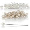 COM-FOUR® 110x aghi decorativi con testa di perle, aghi decorativi
