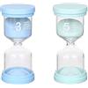 Qikaara Clessidra Set, 3 minuti e 5 minuti, Sandglass Timer per bambini, Clessidre Sand Clock Timer Orologio da Sabbia Gestione del tempo Assistente Timer da Cucina gioco classe Ufficio Decorazione domestica
