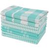 LANE LINEN Strofinacci da cucina in 100% cotone, ultra morbidi, assorbenti, ad asciugatura rapida, set di strofinacci da cucina, 33 x 33 cm, confezione da 8 pezzi, colore: verde acqua