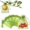 JJYHEHOT 100 Pezzi Sacchetti a Rete in Organza, 10x15 cm Sacchetti Protezione Frutta con Coulisse, Sacchetti Rete Frutta per Proteggere il Giardino, Fragole, Mirtilli, Pomodori da Uccelli, Insetti e Parassiti