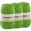Etrexonline Gomitolo Filato 220 Metri di 100% Cotone Perfetto per Maglia e Uncinetto - Colore Kiwi 100 gr x 3 Pezzi