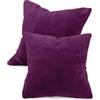npluseins Set da 2 federe in morbido pile color corallo (2 pezzi) 1257.1667, 50 x 50 cm, bacca