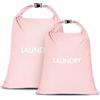 CANBOX 2 Pack Sacco Biancheria Sporca da Viaggio, Impermeabile Nylon Sacchi per Lavanderia con Chiusura a Rotolo, Riutilizzabile Sacchetto Laundry Bag per Gym, Dormitorio, Campeggio