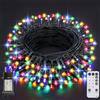 Realky Luci Albero di Natale, 26.2M 220 LED Luci Natalizie da Esterno ed Interno, 8 Modalità con Funzione Memoria e Telecomando Luci di Natale per Giardino, Balcone, Casa, Festa - Multicolore