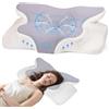 Dreamhigh® Cuscino Cervicale per Dormire, 2 in 1 Cuscino Memory Foam, Sollievo Efficace dal Dolore, Cuscino Ortopedico per Dormire sul Fianco, Schiena e Pancia, 63 x 42 cm x 9/12 cm