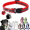Starnearby Localizzatore GPS per Animali Domestici, Anti-Smarrimento, Collare GPS per Cani e Gatti, Senza Abbonamento, GPS Tracker per Animali Compatibile con iOS e Android (Rosso)