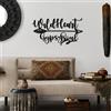 Wallity Hanah Home Elegante accessorio decorativo da parete in metallo, nero, 60 x 32 cm, 100% metallo, spessore 1,5 mm, design leggero e moderno per la decorazione della casa