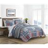 Nautica - Set copripiumino per letto matrimoniale, in cotone per tutte le stagioni, leggero e reversibile (Raeford Blue, Queen)