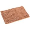 Cicilin Tappeto da bagno in microfibra spessa, morbida e assorbente, in ciniglia, antiscivolo, lavabile in lavatrice, per pavimento, vasca e doccia, colore: marrone, 60 x 90 cm